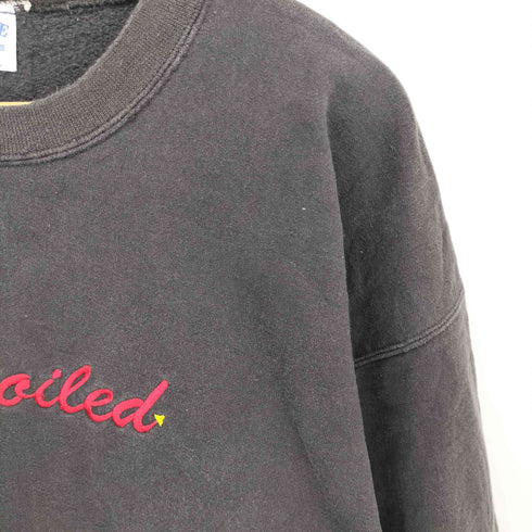 90s COLLEGE WARE USA 刺繍クルーネックトレーナー メンズ