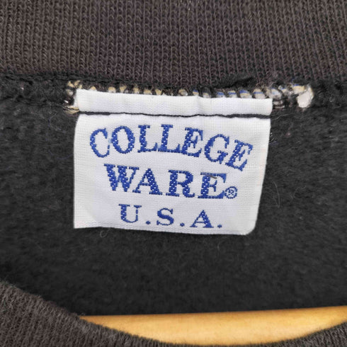 90s COLLEGE WARE USA 刺繍クルーネックトレーナー メンズ