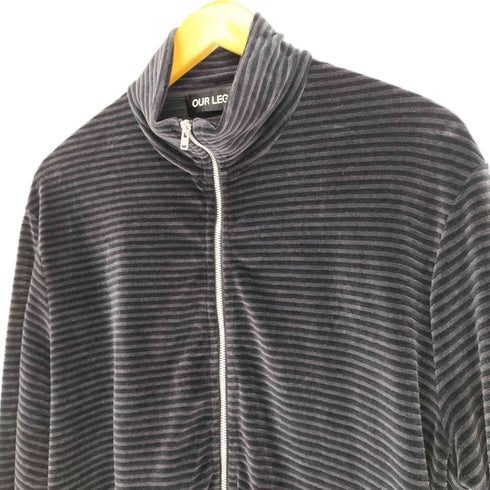 アワーレガシィー OUR LEGACY 25ss shrunken fullzip polo phantom stripe velour メンズ JPN:46