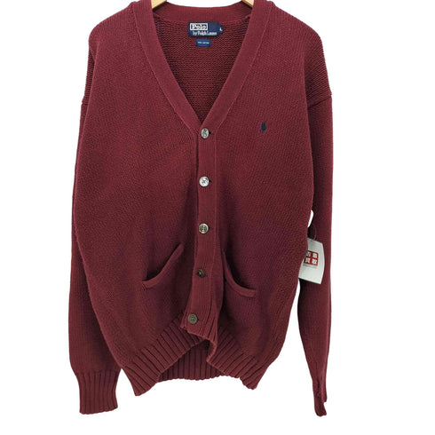 ポロバイラルフローレン Polo by RALPH LAUREN ワンポイント刺繍コットンカーディガン メンズ L