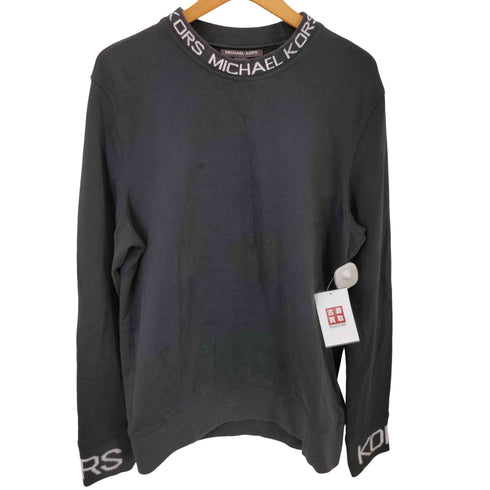 マイケルコース Michael Kors リブ ロゴ クルーネック L/S Tシャツ レディース import:L