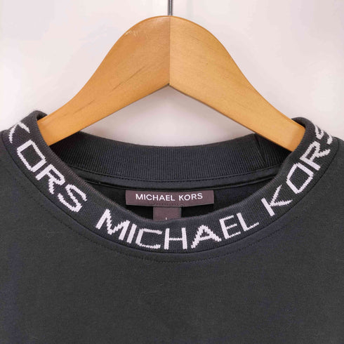 マイケルコース Michael Kors リブ ロゴ クルーネック L/S Tシャツ レディース import:L