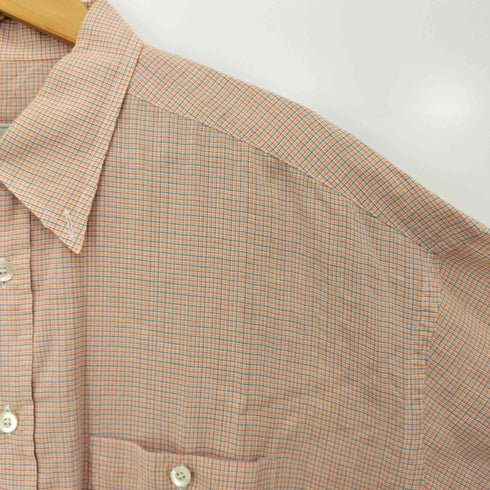 エルメネジルドゼニア Ermenegildo Zegna SOFT ガンクラブ コットン ショートスリーブ ボタンダウンシャツ メンズ import:XL