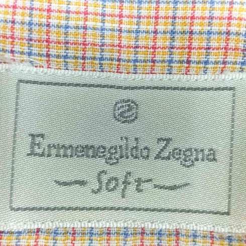 エルメネジルドゼニア Ermenegildo Zegna SOFT ガンクラブ コットン ショートスリーブ ボタンダウンシャツ メンズ import:XL