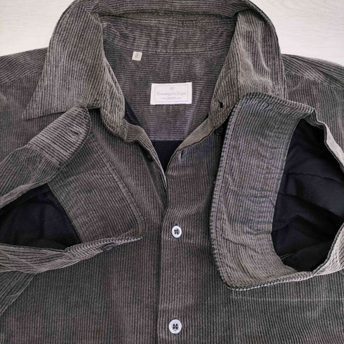 エルメネジルドゼニア Ermenegildo Zegna SOFT 細畝 コーデュロイ シャツ メンズ import:XL