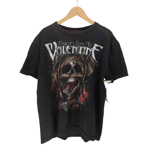 HOT ROCKボディ スカルプリント バンド S/S Tシャツ メンズ import:L