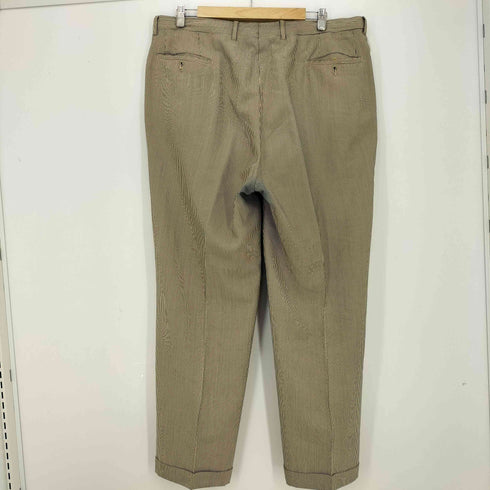 エルメネジルドゼニア Ermenegildo Zegna Pure Silk ストライプ 3タック スラックスパンツ メンズ 56