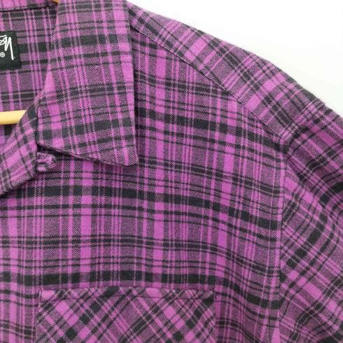 ステューシー Stussy 00s AUTHENTIC オープンカラー チェック ネルシャツ メンズ JPN:M