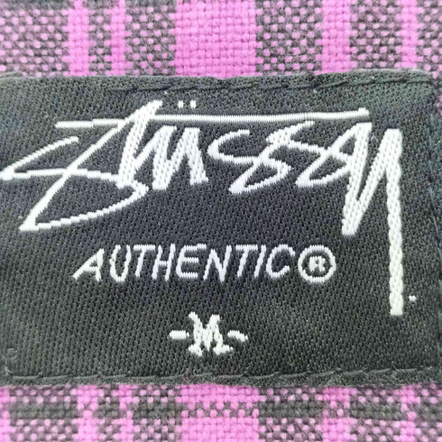 ステューシー Stussy 00s AUTHENTIC オープンカラー チェック ネルシャツ メンズ JPN:M