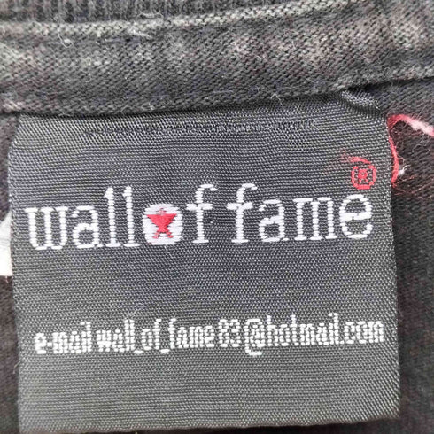 wall of fame プリント バンド S/S Tシャツ メンズ