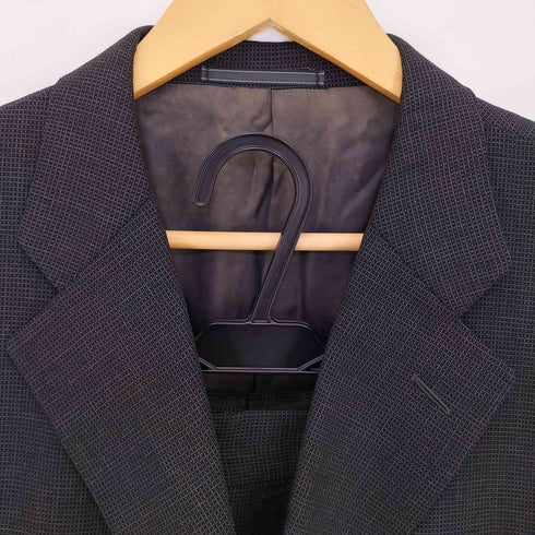 エルメネジルドゼニア Ermenegildo Zegna FINE WORSTED SUPER 100S スイス製 ギンガムチェック 3B テーラードジャケット 2タック スラックスパンツ スーツ セットアップ メンズ