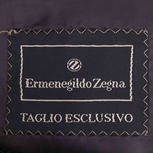 エルメネジルドゼニア Ermenegildo Zegna FINE WORSTED SUPER 100S スイス製 ギンガムチェック 3B テーラードジャケット 2タック スラックスパンツ スーツ セットアップ メンズ