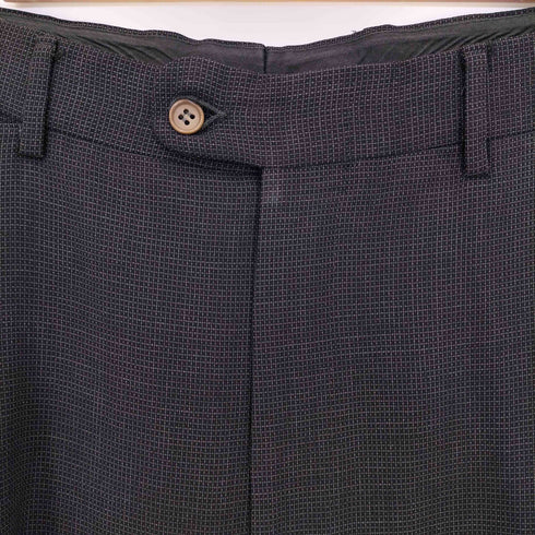 エルメネジルドゼニア Ermenegildo Zegna スイス製 ギンガムチェック 2タック スラックスパンツ メンズ