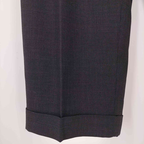 エルメネジルドゼニア Ermenegildo Zegna スイス製 ギンガムチェック 2タック スラックスパンツ メンズ