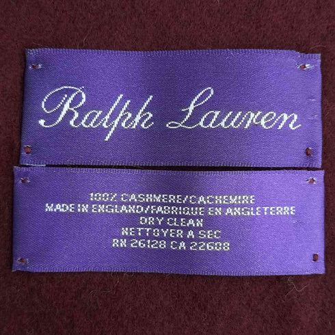 ラルフローレンパープルレーベル RALPH LAUREN PURPLE LABEL イングランド製 カシミヤ フリンジマフラー メンズ