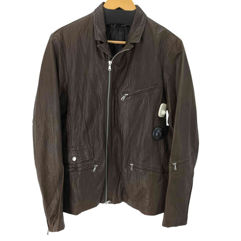 harlem rounge ピッグレザーダブルジップシングルライダースジャケット メンズ JPN:L