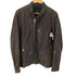 harlem rounge ピッグレザーダブルジップシングルライダースジャケット メンズ JPN:L