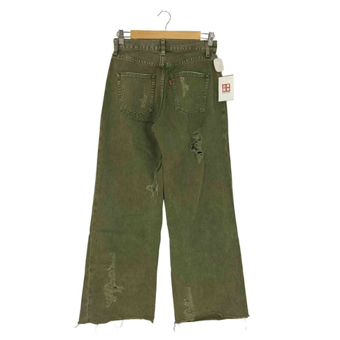 ラグアジェム LAGUA GEM PATCH POCKET STRAIGHT DENIM ワイドデニムパンツ レディース 26