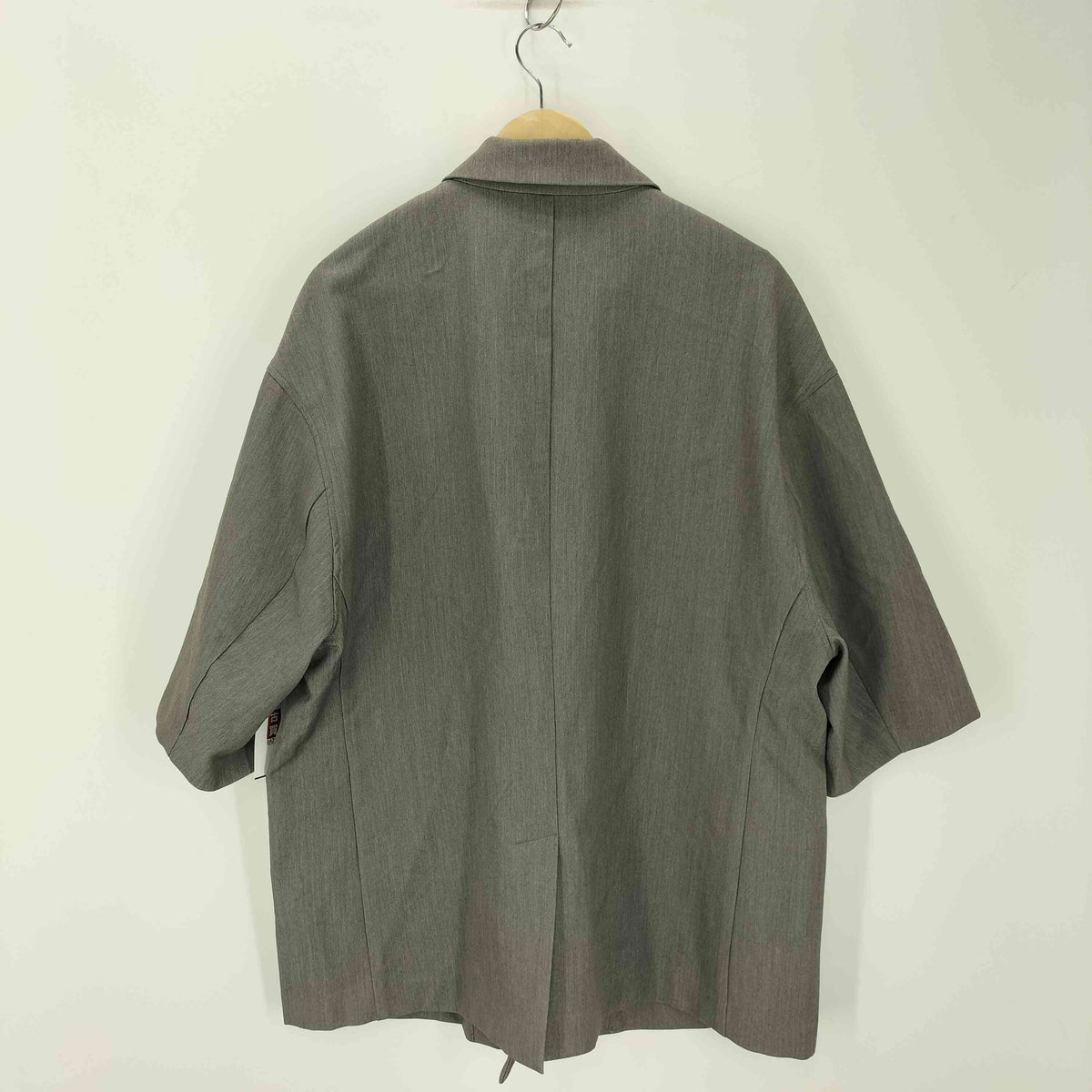 [美品] CLELバックブラッシュドTR ダブルブレスト半袖テーラードジャケット CLEL】Back Brushed TR Double Breasted Short Sleeve Tailored