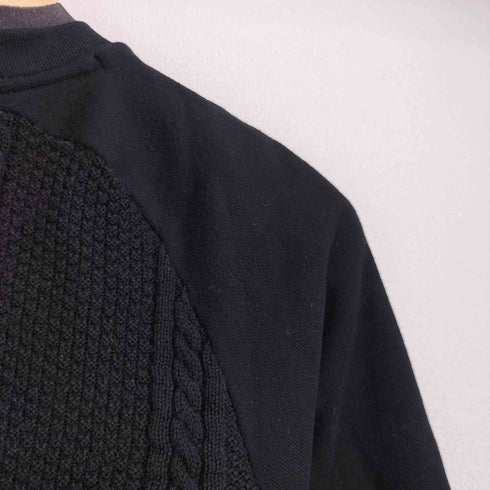 カーリー CURLY ウール100 ケーブルニット切り替え スウェット メンズ JPN:1