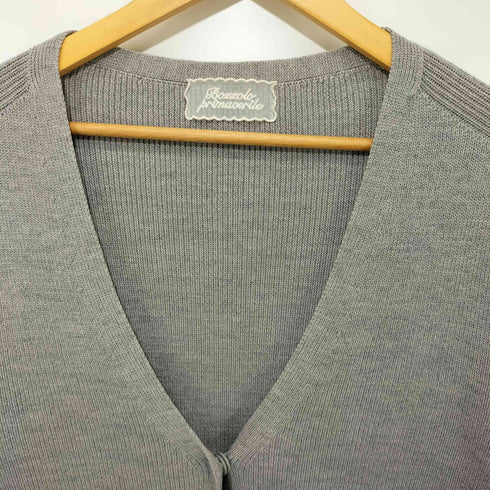 bozzolo primaverile スナップボタン シルク混 ニット カーディガン レディース JPN:L