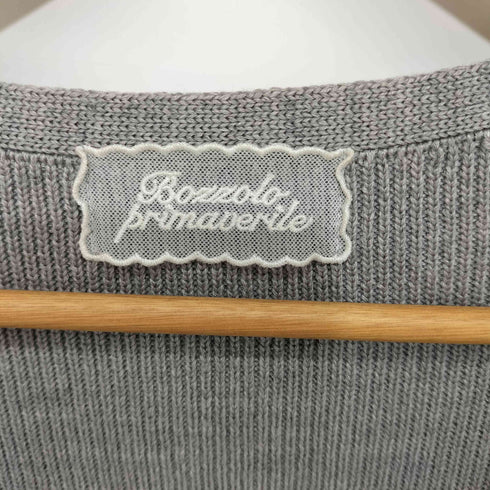 bozzolo primaverile スナップボタン シルク混 ニット カーディガン レディース JPN:L