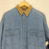 バナナリパブリック BANANA REPUBLIC 80s MADE IN USA 襟コーデュロイデニムL/Sシャツ メンズ JPN:L