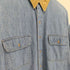 バナナリパブリック BANANA REPUBLIC 80s MADE IN USA 襟コーデュロイデニムL/Sシャツ メンズ JPN:L