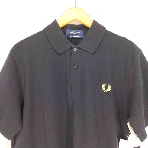 フレッドペリー FRED PERRY MADE IN ENGLAND 鹿の子ロゴ刺繍S/Sポロシャツ メンズ JPN:42