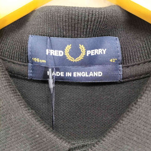 フレッドペリー FRED PERRY MADE IN ENGLAND 鹿の子ロゴ刺繍S/Sポロシャツ メンズ JPN:42