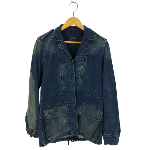 ザラ ZARA エルボーパッチ ストレッチデニムジャケット レディース import:S