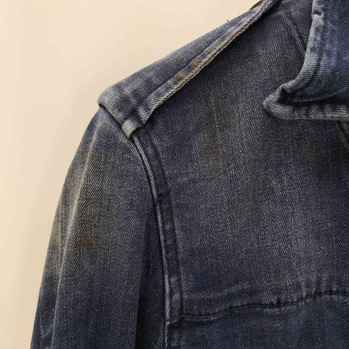 ザラ ZARA エルボーパッチ ストレッチデニムジャケット レディース import:S