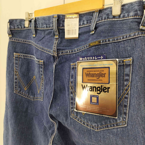 ラングラー Wrangler 革パッチ 5ポケット ジップフライ ストレート デニム パンツ デットストック メンズ 36