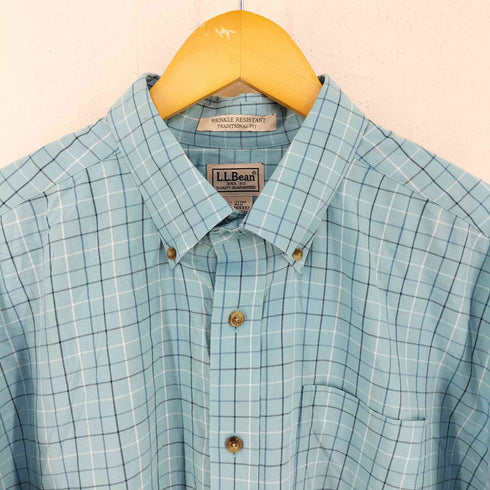 エルエルビーン L.L.Bean マレーシア製 チェック柄BDシャツ メンズ import:XL