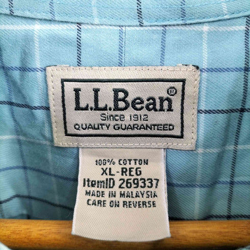 エルエルビーン L.L.Bean マレーシア製 チェック柄BDシャツ メンズ import:XL