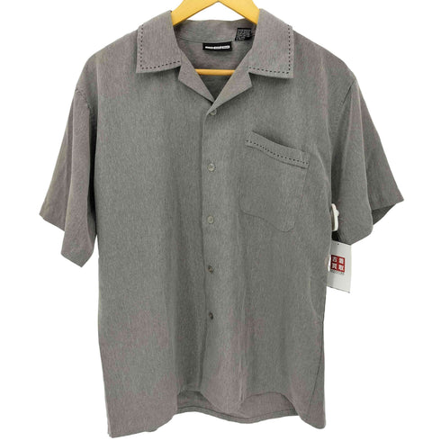 ステッチデザイン 開襟 S/S シャツ メンズ import:S