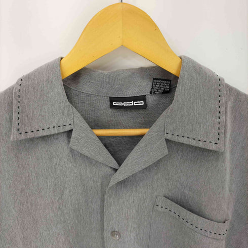 ステッチデザイン 開襟 S/S シャツ メンズ import:S