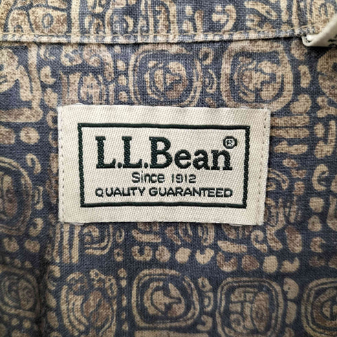 エルエルビーン L.L.Bean ネイティブ柄 オープンカラーシャツ メンズ XXL-TALL