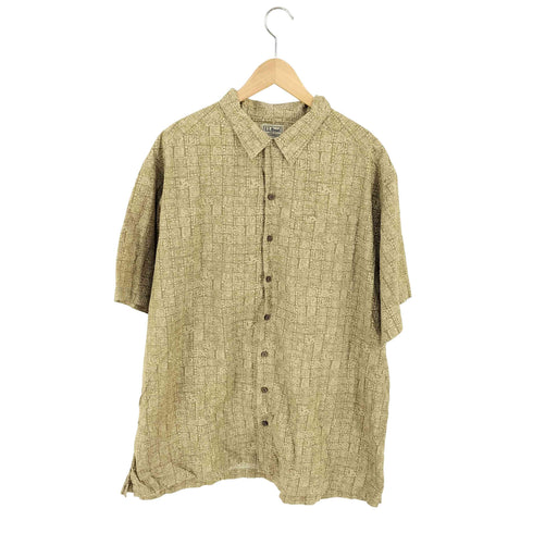 エルエルビーン L.L.Bean ネイティブ柄 オープンカラーシャツ メンズ XL-TALL