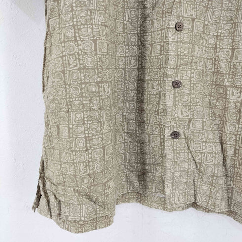 エルエルビーン L.L.Bean ネイティブ柄 オープンカラーシャツ メンズ XL-TALL