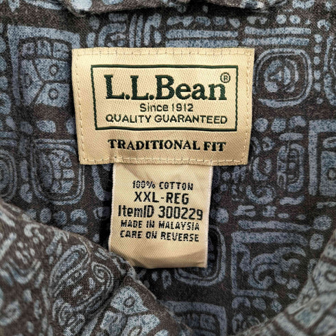 エルエルビーン L.L.Bean ネイティブ柄 オープンカラーシャツ メンズ XXL-REG