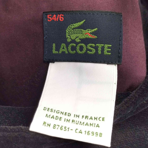 ラコステ LACOSTE ベロア ワンポイント 3Bテーラードジャケット メンズ 54/6