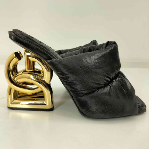 ドルチェアンドガッバーナ DOLCE&GABBANA padded mule sandals DGロゴ パデッド ミュール サンダル Vibramソール レディース 37