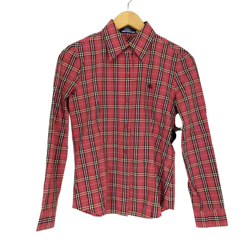 バーバリーブルーレーベル BURBERRY BLUE LABEL チェックシャツ レディース 38