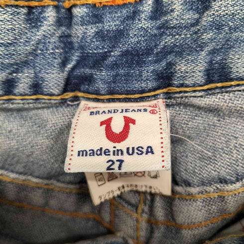 トゥルーレリジョン TRUE RELIGION WOODSTOCK MADE IN USA ダメージ加工フレアデニムパンツ レディース 27
