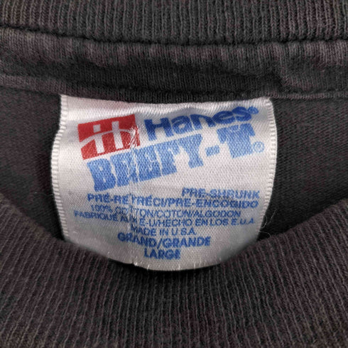 ヘインズ Hanes フロントプリント クルーネックTシャツ メンズ LAREG