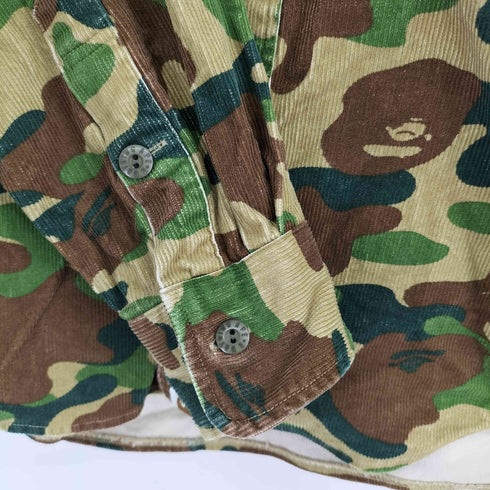 アベイシングエイプ A BATHING APE OLD 1st CAMO APEカモ コーデュロイシャツ メンズ JPN:XL