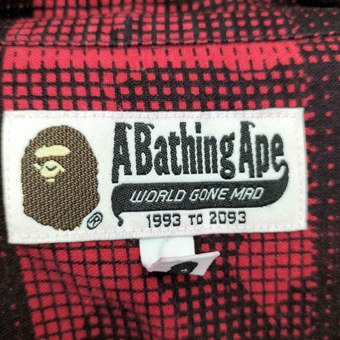 アベイシングエイプ A BATHING APE APEカモ バッファローチェック シャツ メンズ JPN:XL