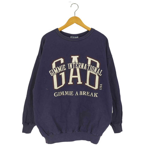 GIMMIE GAB 90-00s USA製 プリント クルーネックスウェット メンズ import:M