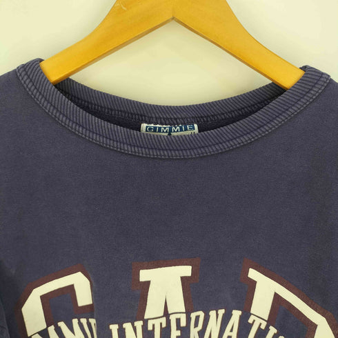 GIMMIE GAB 90-00s USA製 プリント クルーネックスウェット メンズ import:M